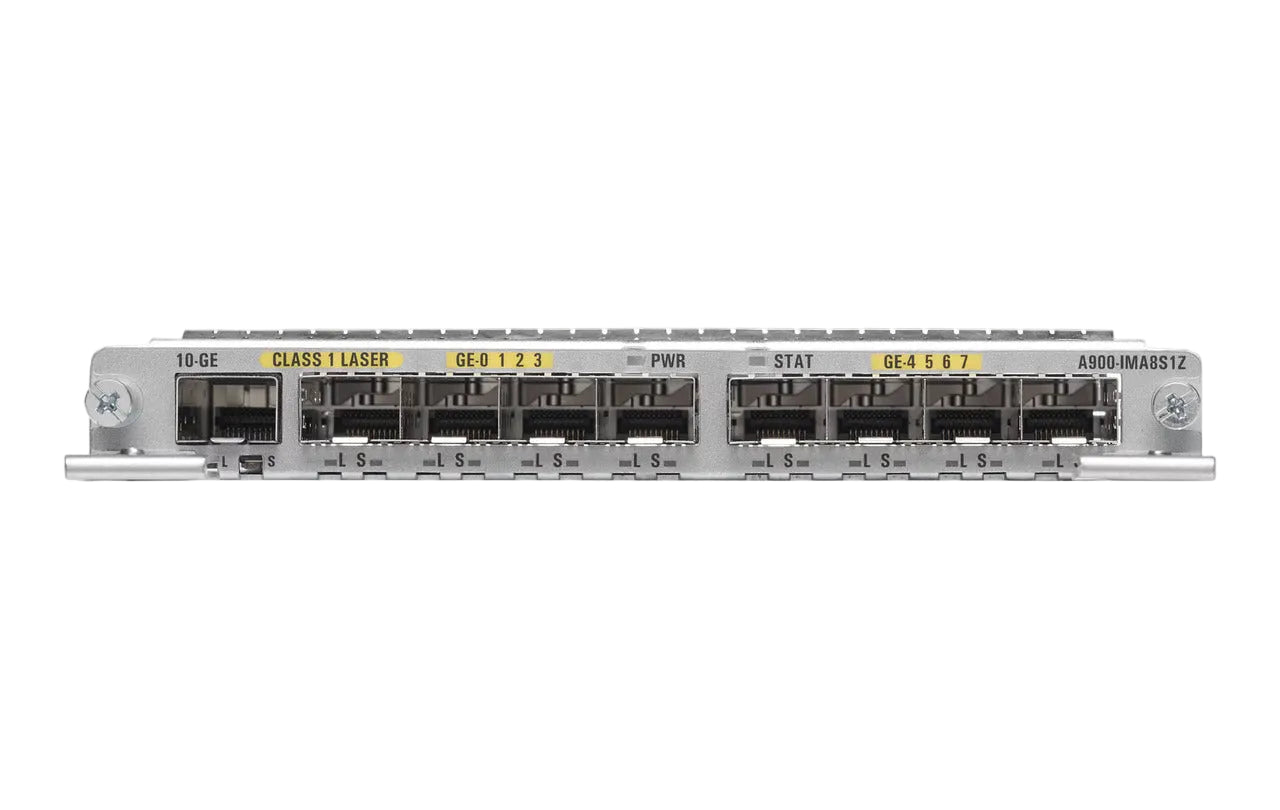 Cisco A900-IMA8S1Z ASR 900 8-Port 1GE SFP 1-Port 10GE SFP+ Interface Module - | NEW