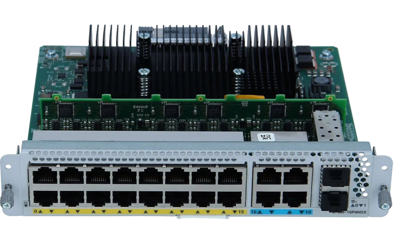 Cisco C-SM-16P4M2X Catalyst 22 cổng 16GE 4mGig 2x10G PoE UADP Ether<tc>công tắc mạng</tc> Mô-đun dịch vụ | Đã qua sử dụng
