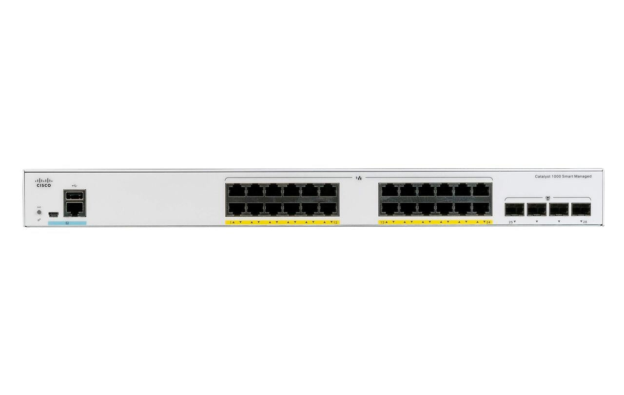 Cisco C1000-24T-4G-L Catalyst 1000 24ポート GbE 非PoE 4x 1G SFP ファンレス L2マネージド <tc>ネットワークスイッチ</tc> - | 新着