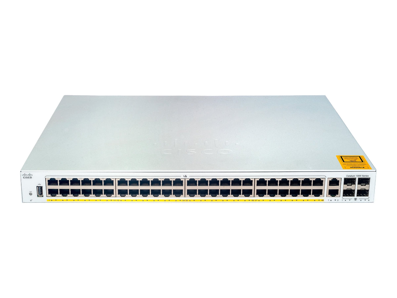 Cisco C1000FE-48P-4G-L Catalyst 1000 48ポート 10/100 FE PoE+ 370W 4x 1G SFP 17.6 Gbps L2 <tc>ネットワークスイッチ</tc> 中古品