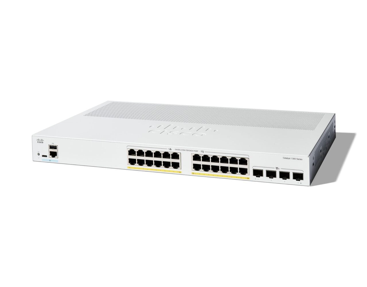 Cisco C1300-24P-4X Catalyst 1300 24-Port GbE PoE+ 195W 4x 10G SFP+ Layer 3 <tc>Switch</tc> - | NEU