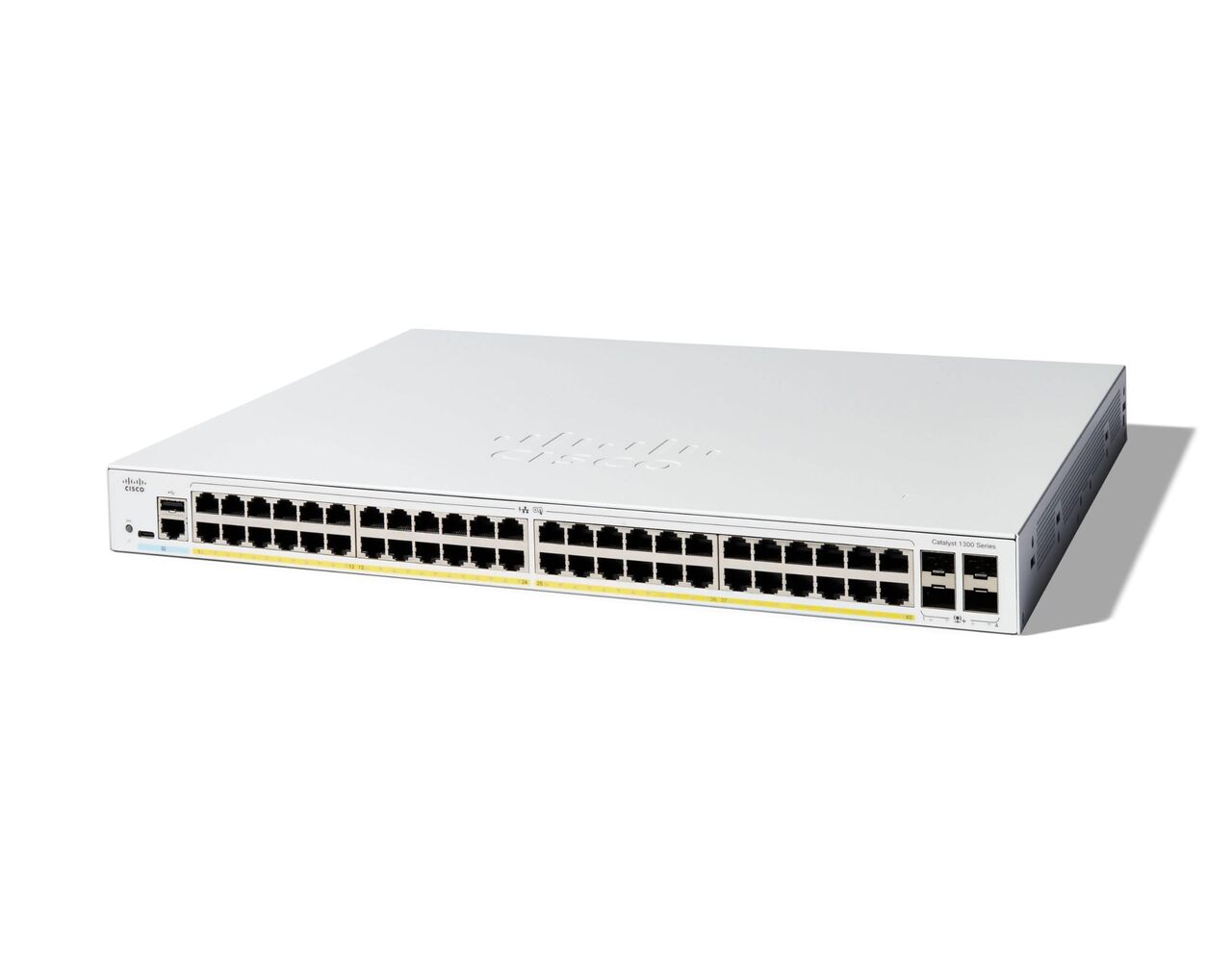 Cisco C1300-48P-4X Catalyst 1300 48端口千兆以太网PoE+ 375W 4个10G SFP+ 三层交换机 <tc>交换机</tc> - | 新