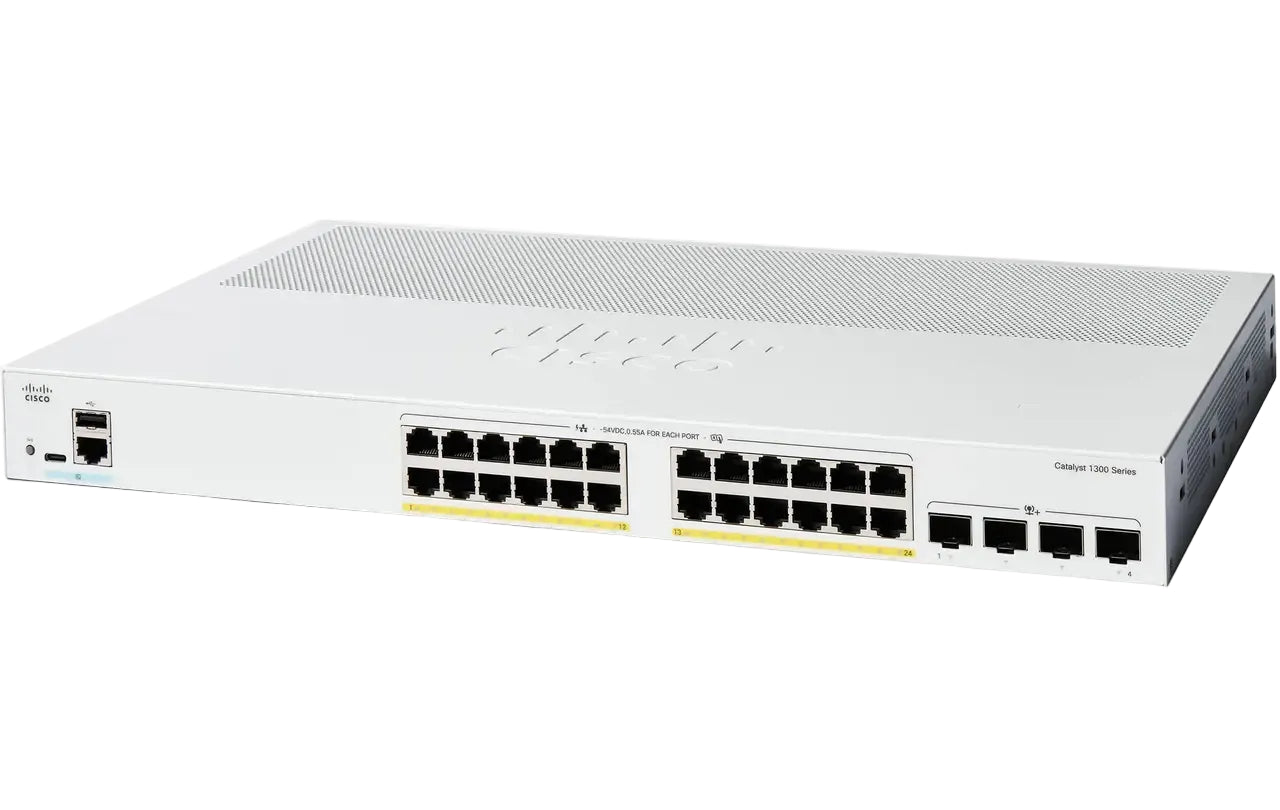 Cisco C1300X-24T-4X Catalyst 1300X 24 cổng GbE không PoE 4x 25G SFP28 OSPF FPS L3 <tc>công tắc mạng</tc> - | MỚI Hình ảnh chính
