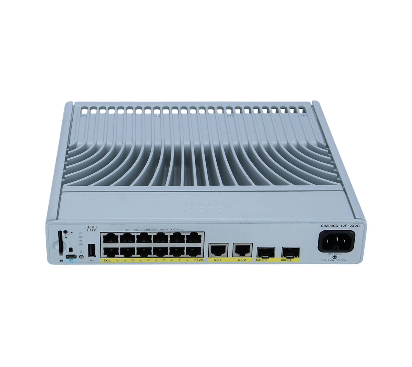 Cisco C9200CX-12P-2X2G-E Catalyst 9200CX 12ポート GbE PoE+ 240W 2x 10G SFP+ ファンレス コンパクト <tc>ネットワークスイッチ</tc> - | 新着