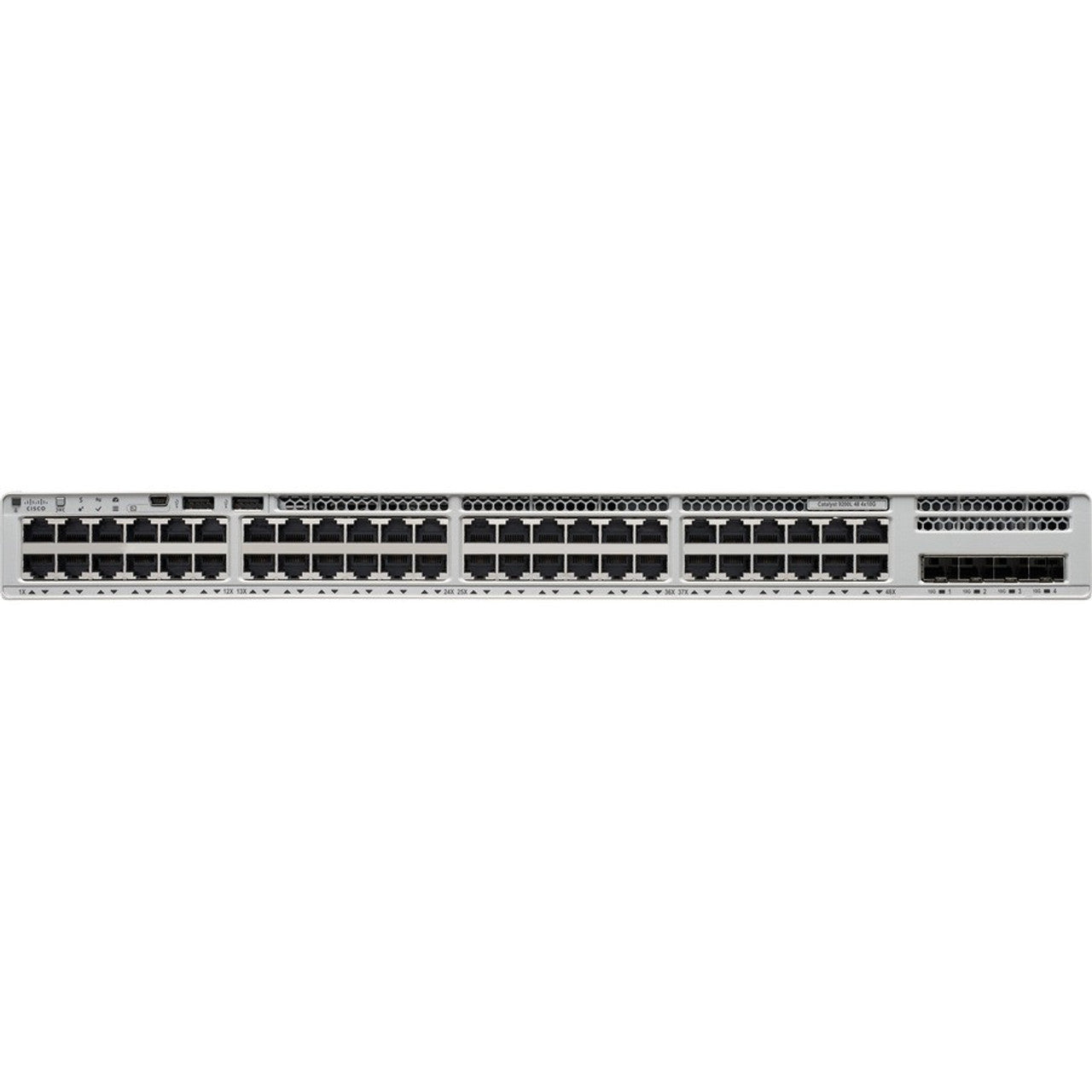 Cisco C9200L-48T-4X-A Catalyst 9200L 48 个千兆以太网数据端口 4 个万兆 SFP+ 端口 176 Gbps StackWise-80 <tc>交换机</tc> - | 新