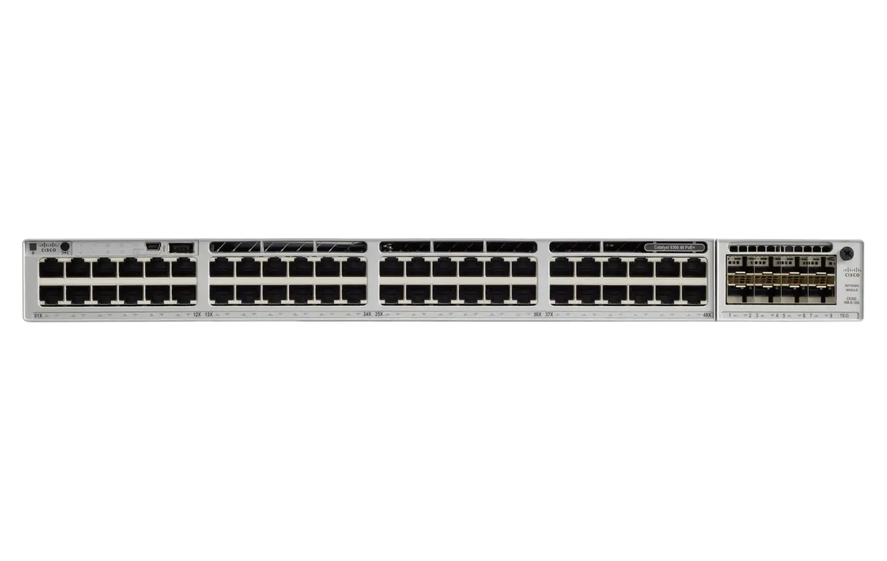 Cisco C9300-48P-M Meraki Catalyst 9300 48x GbE PoE+ 256 Gbps 480G Stack Cloud Switch | USED
