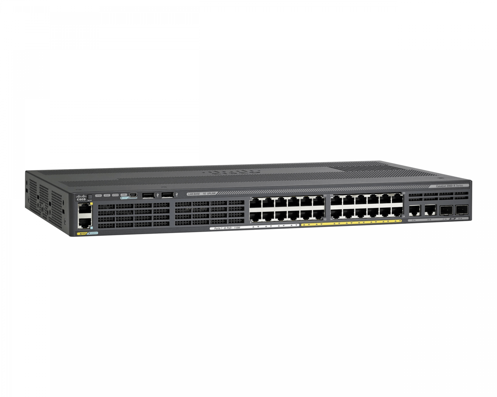 Cisco WS-C2960X-24PD-L Catalyst 2960-X 24-Port Gigabit PoE+ 2x 10G SFP+ LAN Base Switch - | NEW Main image