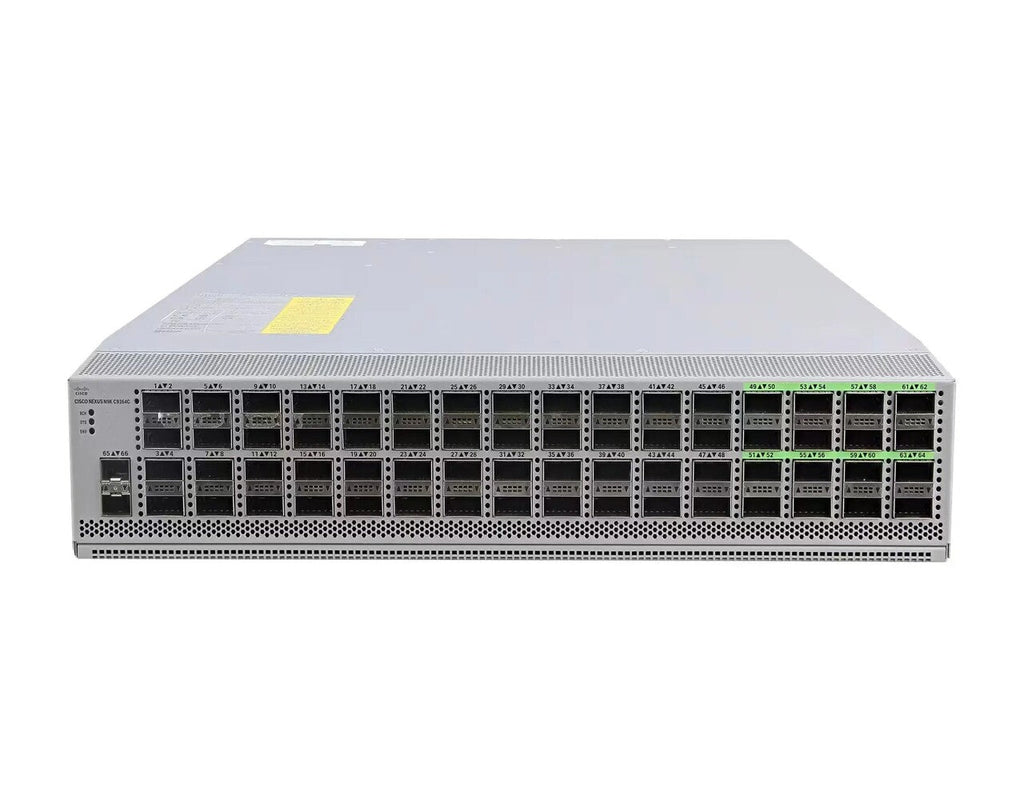 Cisco N9K-C9364C Nexus 9000 9364C 64x 40/100G QSFP28 12.84 Tbps レイヤ3 ACIスパイン <tc>ネットワークスイッチ</tc> NX-OS | 中古