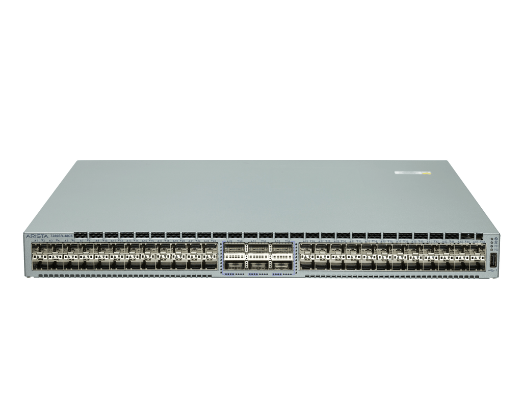 Arista DCS-7280SR-48C6-R 7280R 48x10GbE SFP+ 6x100GbE QSFP 2.16Tbps 背面-前面 <tc>ネットワークスイッチ</tc> ルーター | 中古