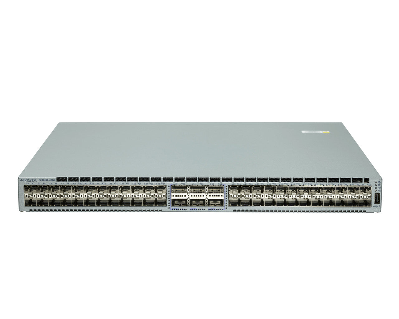 Arista DCS-7280SR2A-48YC6-R 7280R2 48-Port 25G SFP28 6x 100G QSFP28 AlgoMatch <tc>Switch</tc> Von hinten nach vorne | GEBRAUCHT
