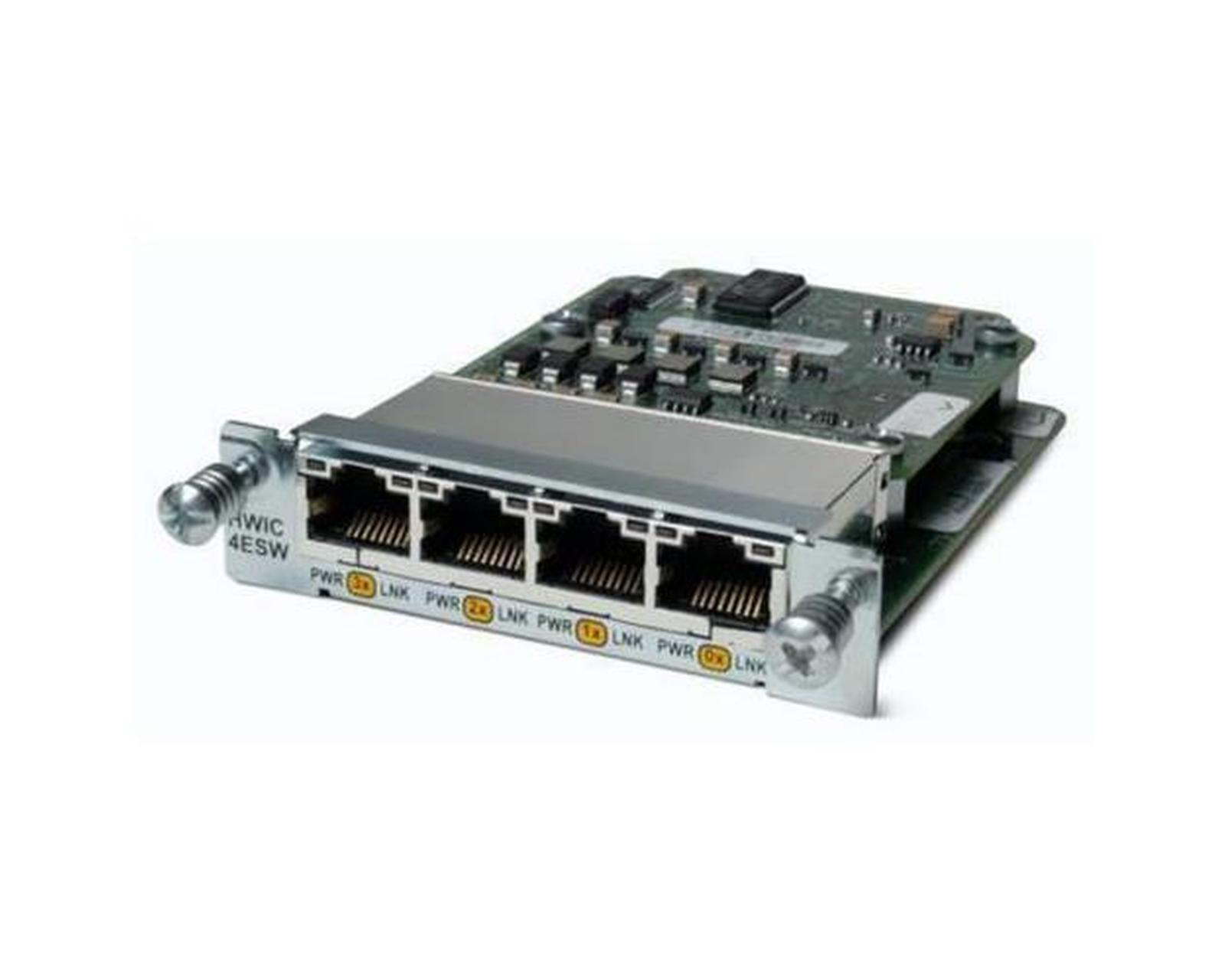 Commutateur Ethernet Cisco HWIC-4ESW-POE 4 ports | UTILISÉ Image principale