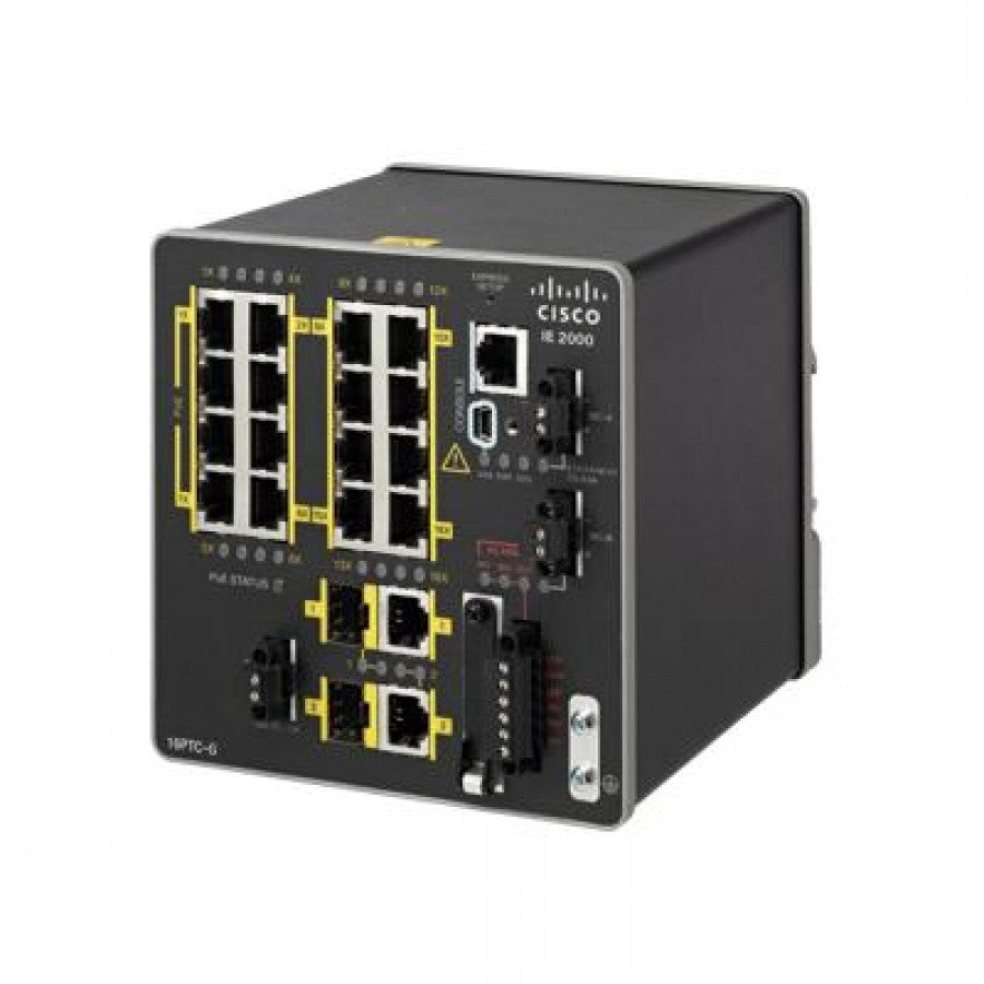 Cisco IE-2000-16PTC-G-NX Industrial Ethernet 2000 16x FE 4x PoE+ 2x GbE Combo Konform beschichtet DIN-Schiene <tc>Switch</tc> | GEBRAUCHT