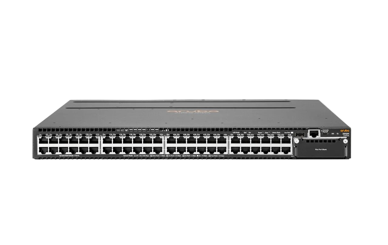 HPE Aruba JL072A 3810M 48-Port GbE 320 Gbps 1-Slot Stackable Layer 3 Managed Switch | USED Main image