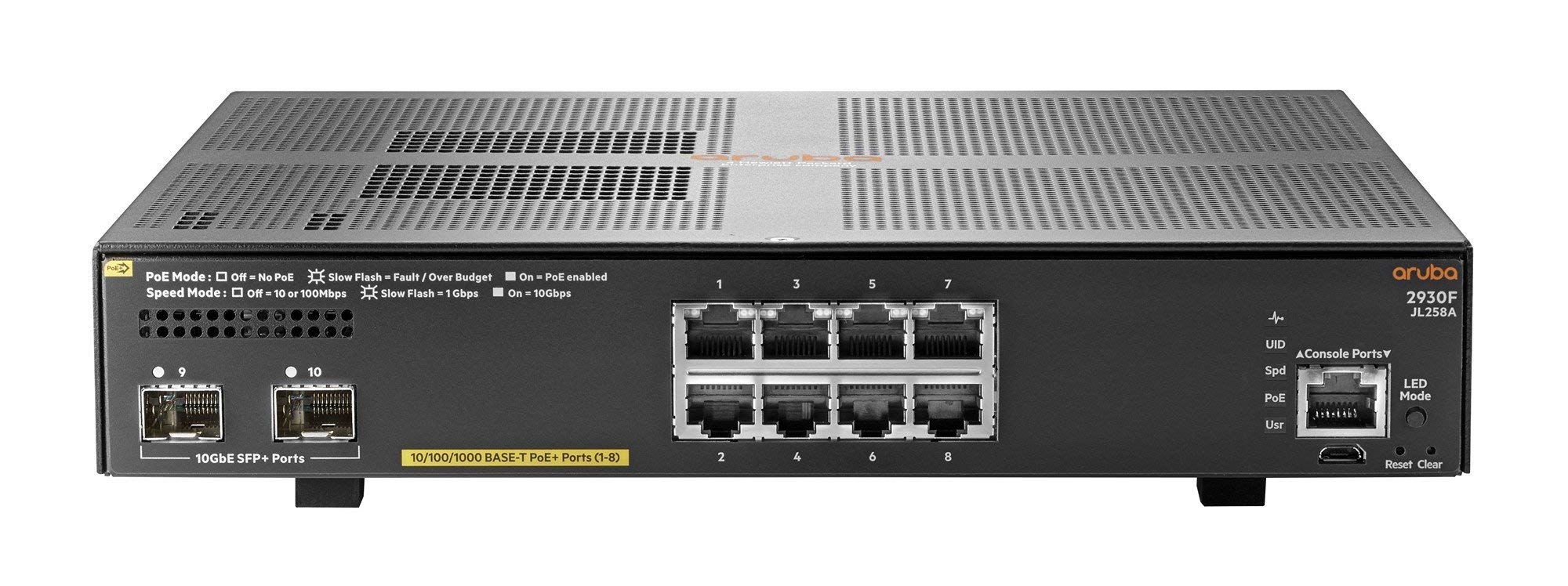Aruba JL258A - 2930F 8G PoE+ 2SFP+ <tc>交换机</tc> | 二手