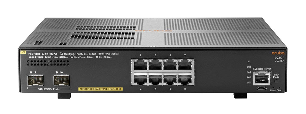 Aruba JL258A - 2930F 8G PoE+ 2SFP+ <tc>交换机</tc> - | 新