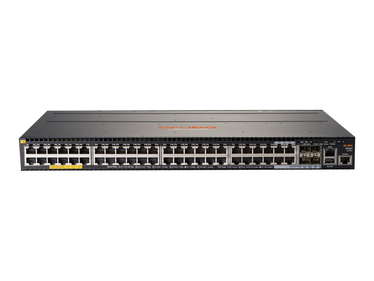 HPE Aruba JL322A 2930M 48-Port GbE PoE+ 1440W 1x Modulsteckplatz Layer 3 Managed <tc>Switch</tc> - | NEU