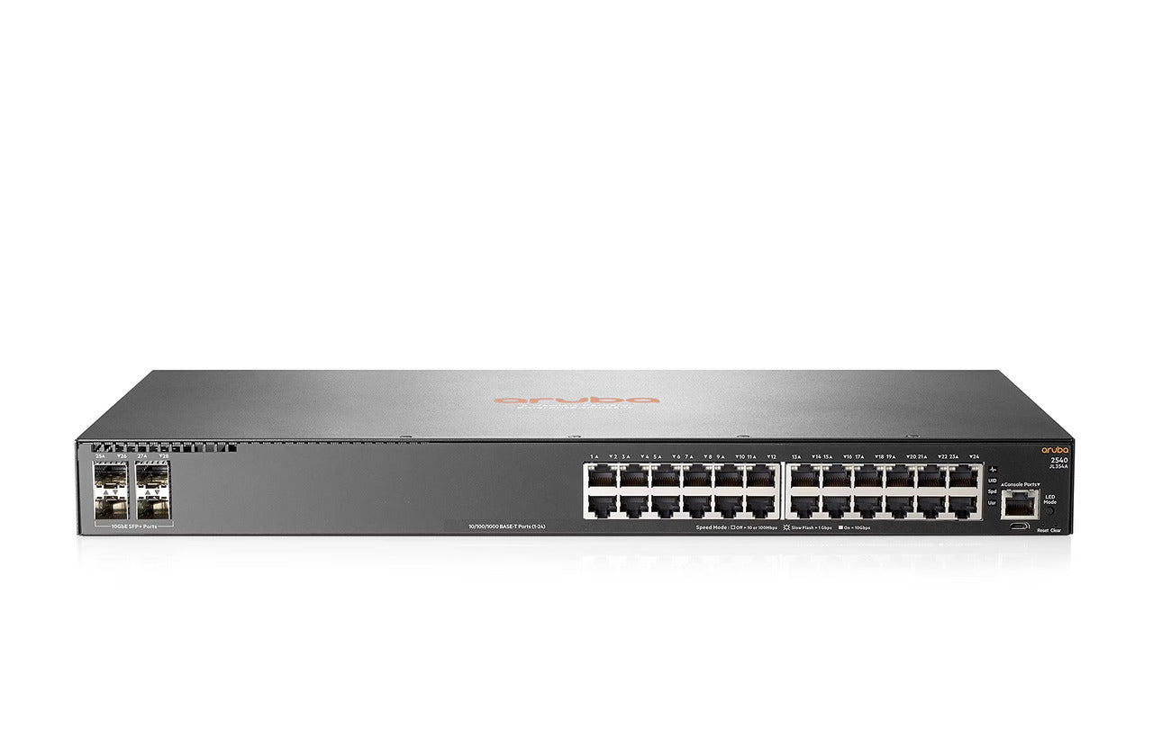 HPE Aruba JL354A 2540 Series 24-Port GbE Non-PoE 4x 10G SFP+ Layer 2+ Managed Switch - | NEW Main image