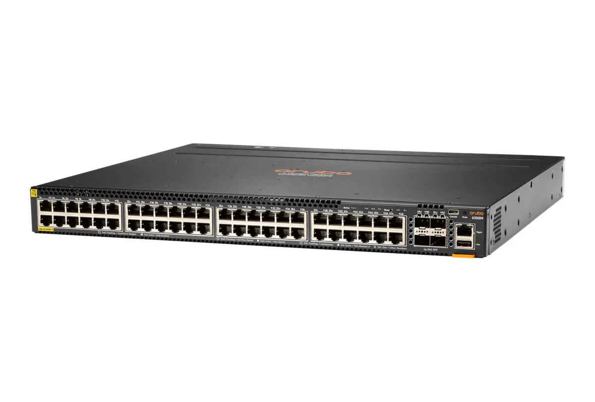 HPE Aruba JL658A CX 6300M 24-Port 1/10G SFP+ 4x 1/10/25/50G SFP56 Stackable Switch | USED Main image