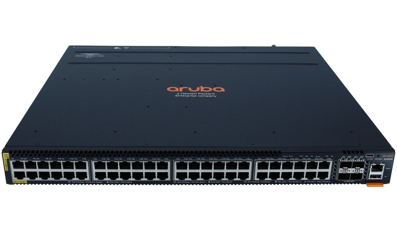 HPE Aruba JL661A CX 6300M 48-Port GbE PoE+ Class 4 4x SFP56 Layer 3 Modular Switch - | NEW
