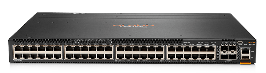 HPE Aruba JL663A CX 6300M 48端口千兆以太网交换机，4个SFP56端口，三层堆叠式 <tc>交换机</tc> | 二手
