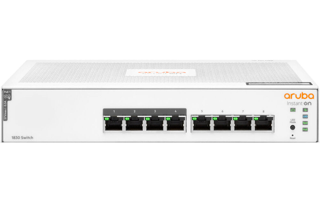 HPE Aruba JL811A Instant On 1830 8-Port GbE 4p PoE 65W Fanless Layer 2 Smart-Managed Switch - | NEW Main image