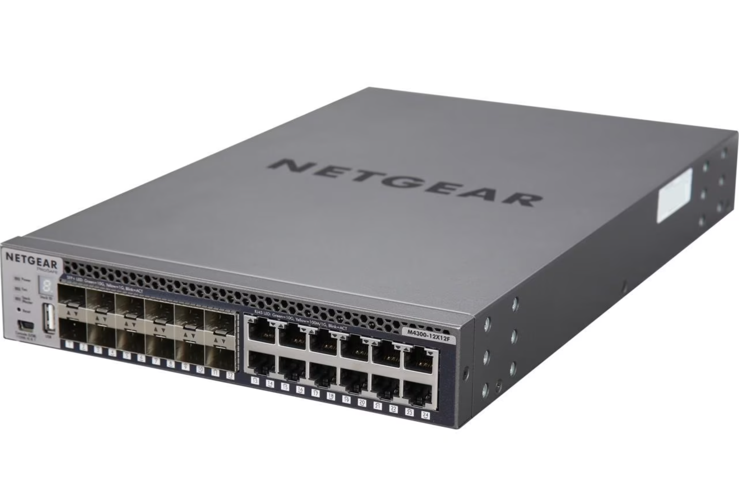 NETGEAR M4300-12X12F Prosafe Managed Switch 12x10G SFP+ & 12x10G RJ45 - XSM4324S 100NES | USED Main image