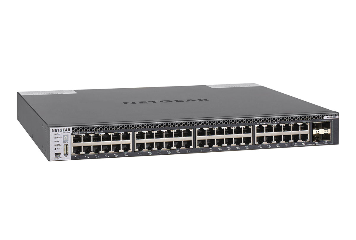 NETGEAR M4300-48X ProSafe 48端口10GBASE-T 4x SFP+ 960 Gbps L3可堆叠管理型交换机 <tc>交换机</tc> - | 新