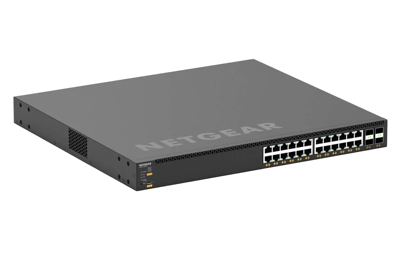 NETGEAR M4350-24X4V ProSAFE M4350 XSM4328CV 24x mGig PoE+ 576W 4x 25G SFP28 AV Layer 3 <tc>Switch</tc> - | NEU
