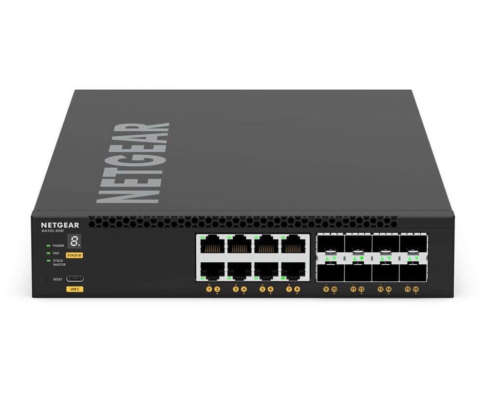 NETGEAR M4350-8X8F ProSAFE M4350 8 ports RJ-45 10G 8 ports SFP+ 10G 320 Gbit/s AV Couche 3 Géré <tc>Switch</tc> - | NOUVEAU
