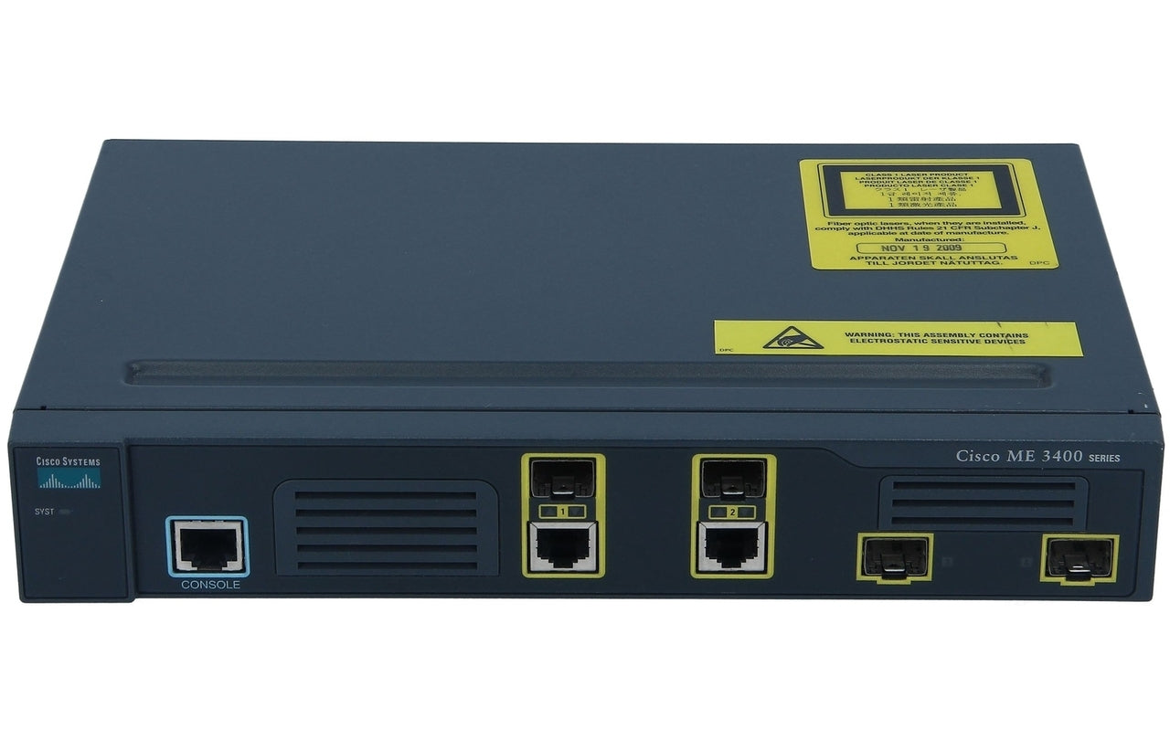 Bộ chuyển mạch Ethernet Cisco ME 3400E ME-3400EG-2CS-A 2 cổng GE Combo 2x GE SFP dành cho nhà mạng <tc>công tắc mạng</tc> | ĐÃ QUA SỬ DỤNG Hình ảnh chính