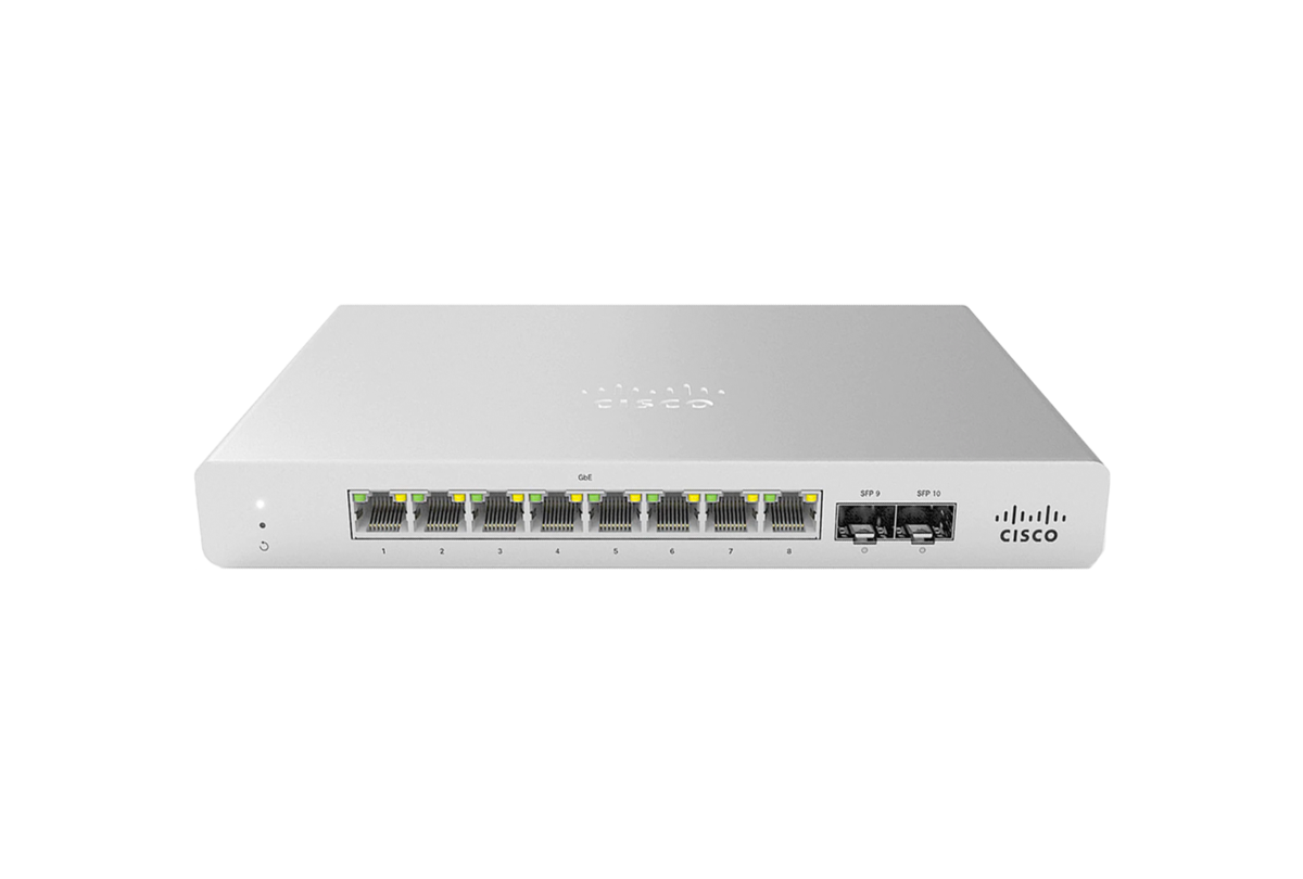 Cisco Meraki MS130-8P-HW MS130 8-Port GbE PoE+ Fanless Cloud-Managed Switch - | NEW
