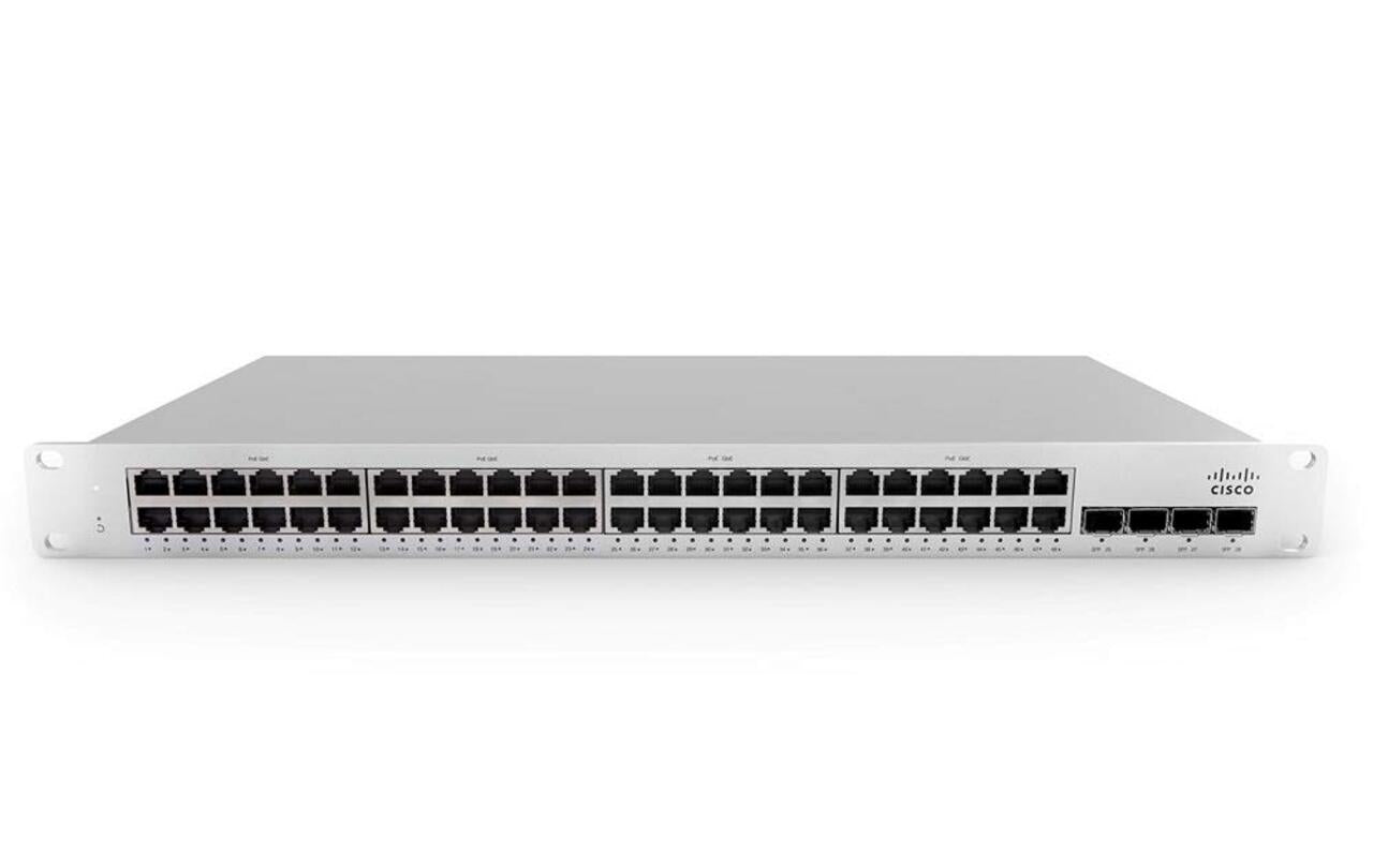 Bộ chuyển mạch Cisco Meraki MS320-48LP-HW 48 cổng GbE PoE+ 370W, 4 cổng SFP+ 10G, lớp 3. <tc>công tắc mạng</tc> | ĐÃ QUA SỬ DỤNG