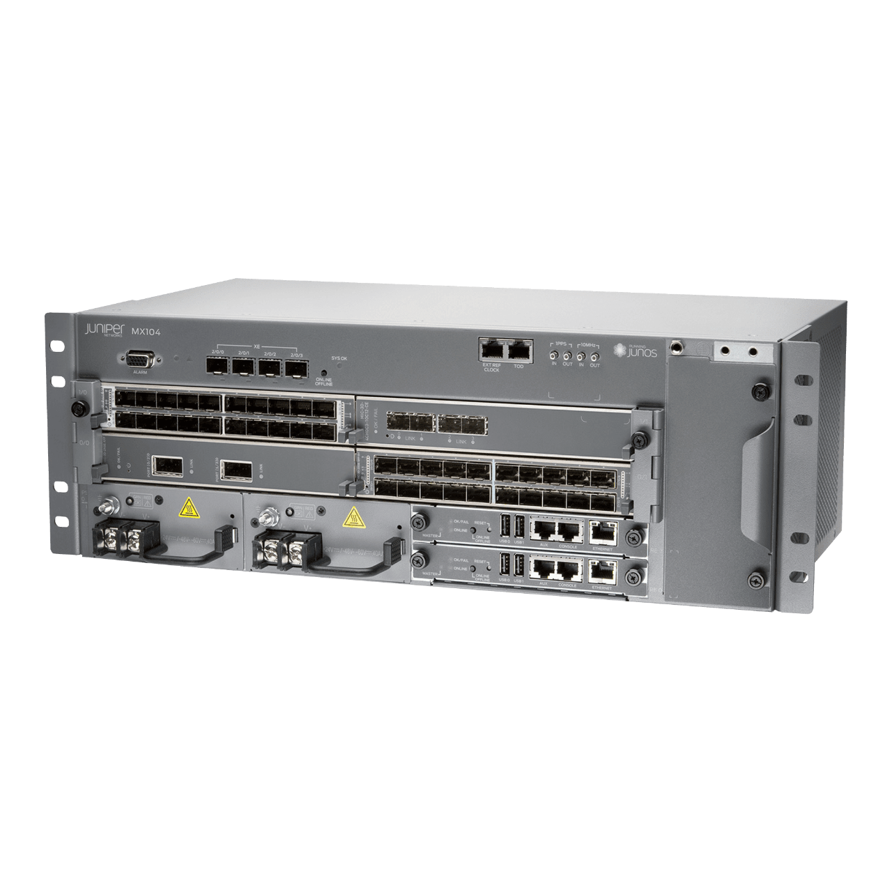 Juniper MX104-AC SFP+ RE-S-MX104 带 x2 PWR-MX104-AC - 通用边缘路由器 |用过的