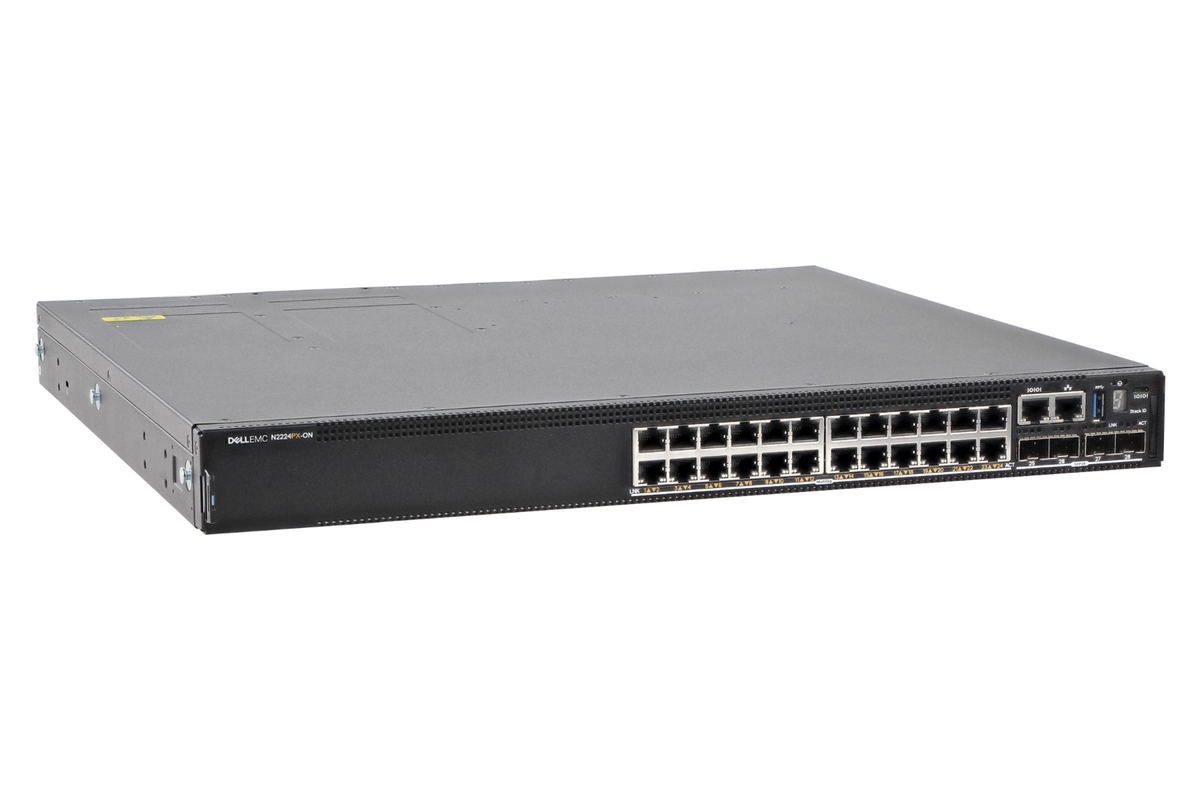 Dell N2224PX-ON 24x1GB BASE-T 4xSFP28 2xQSFP+ | USED Main image