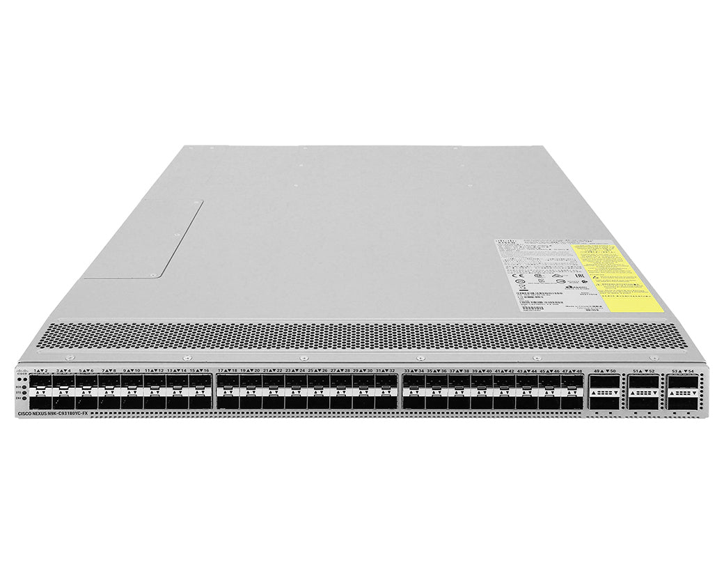 Cisco N9K-C93180YC-FX Nexus 9300-FX 48端口 1/10/25G SFP28 MACsec 6x 40/100G QSFP28 数据中心 <tc>交换机</tc> - | 新