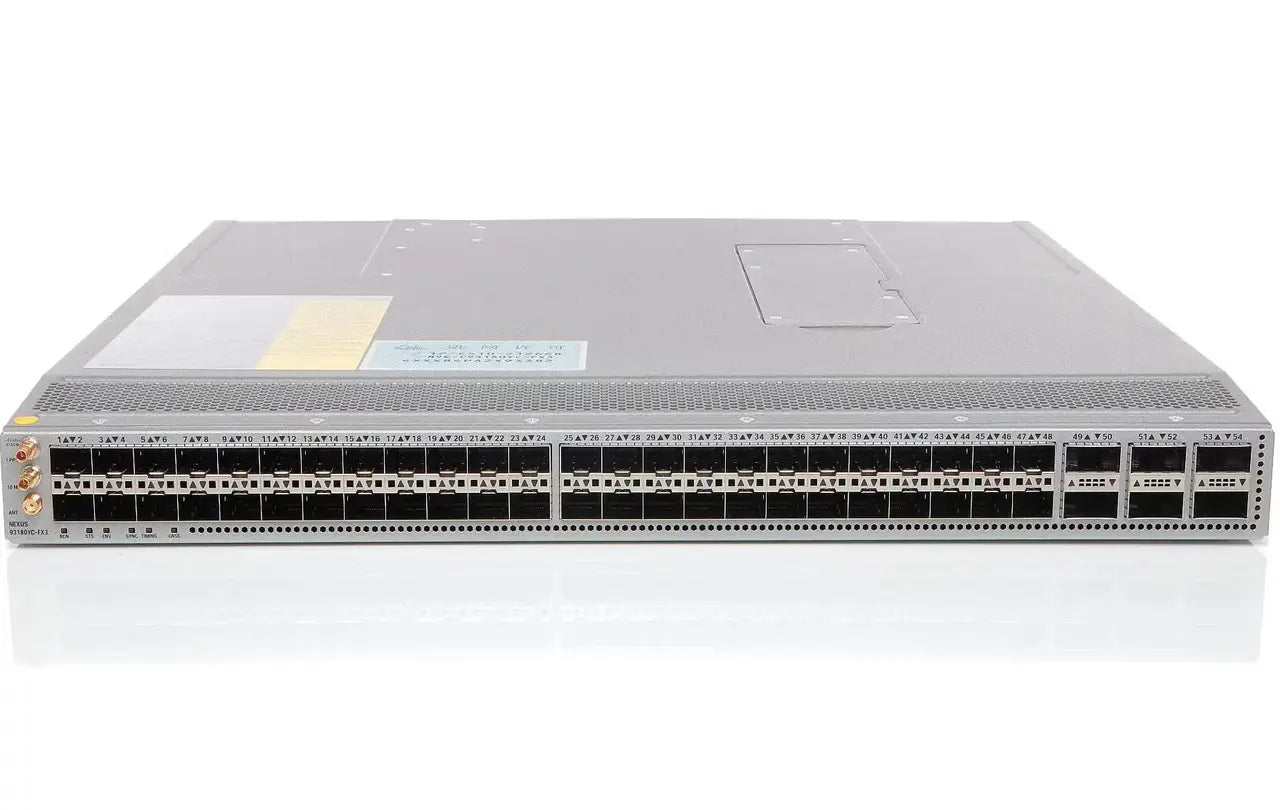 Cisco N9K-C93180YC-FX3H Nexus 9300-FX3 24端口 1/10/25G SFP28 6x 40/100G QSFP28 数据中心 <tc>交换机</tc> | 二手