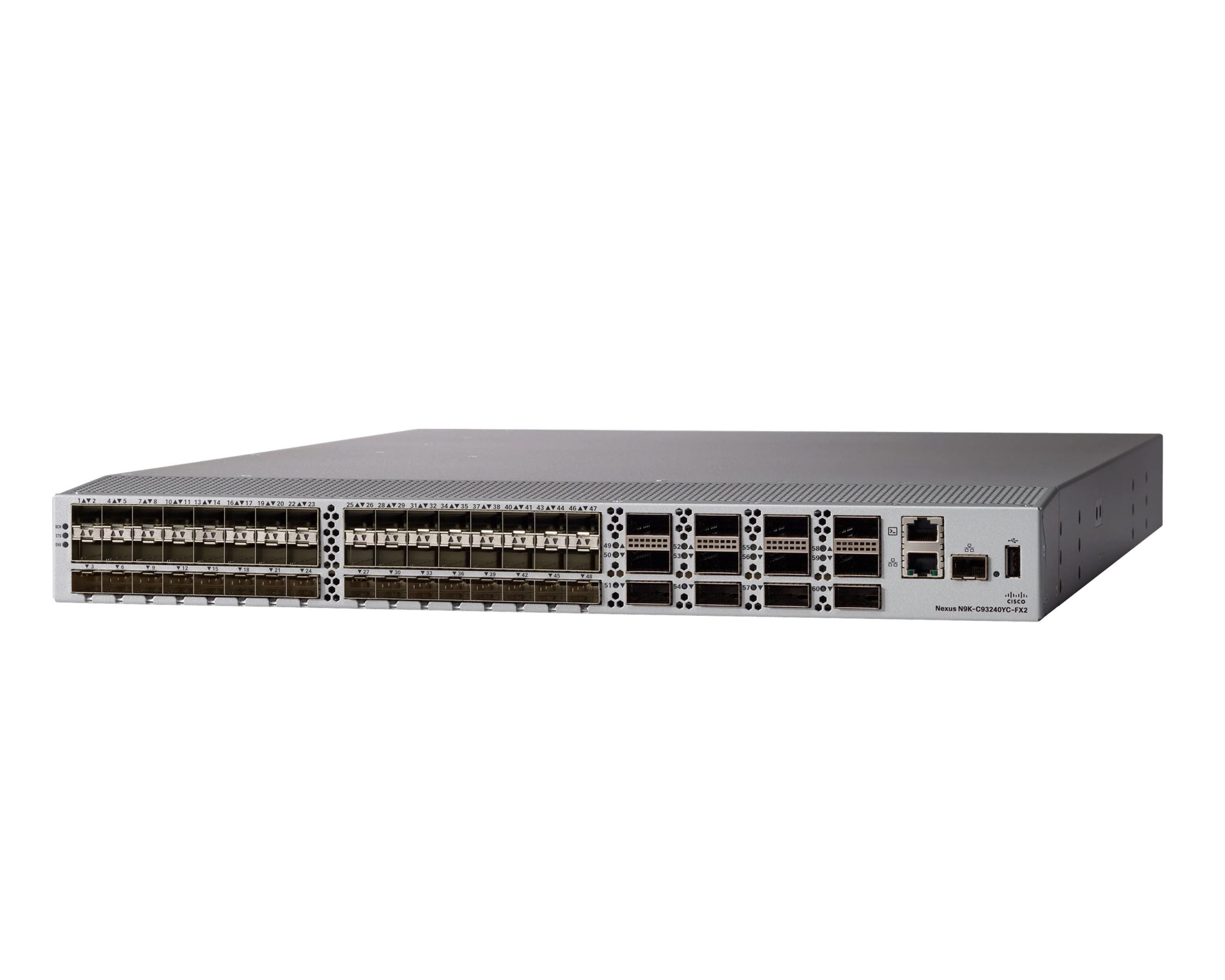Cisco N9K-C93240YC-FX2 Nexus 9300-FX2 48埠 1/10/25G SFP28 12x 40/100G QSFP28 資料中心 <tc>交換機</tc> | 二手 主圖