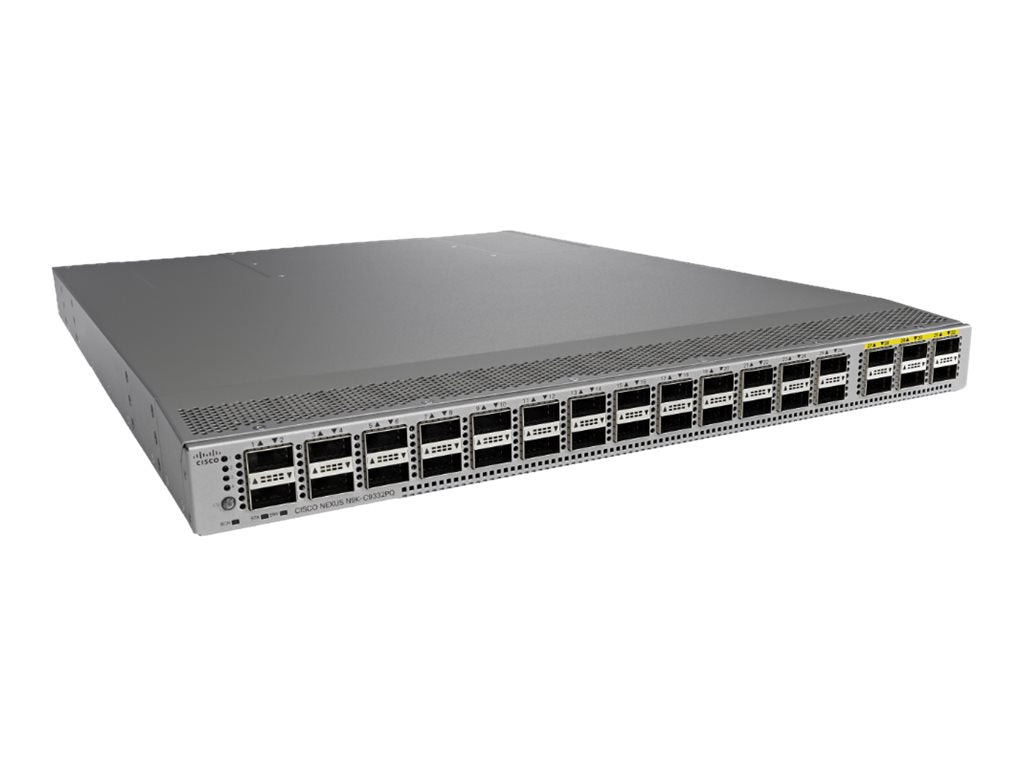 Cisco N9K-C9332PQ Nexus 9300 32x 40GbE QSFP+ 2.56 Tbps NX-OS ACI Data Center Spine Switch | USED