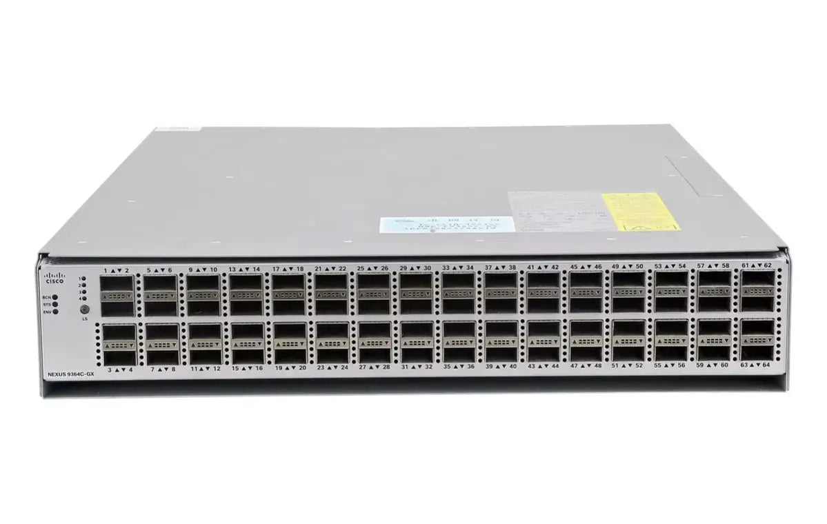 Cisco N9K-C9364C-GX Nexus 9300-GX 64端口 40/100G QSFP28 12.8 Tbps ACI/NX-OS 脊叶式数据中心 <tc>交换机</tc> | 二手