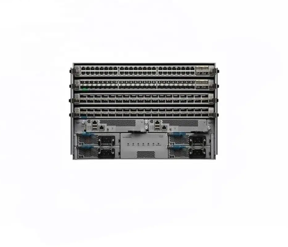 Cisco N9K-C9504 4-Slot 9504 Chassis + 2x N9K-SUP-A + 2x N9K-X9464PX + 4X N9K-PAC-3000W-B + 3x N9K-C9504-FAN | USED
