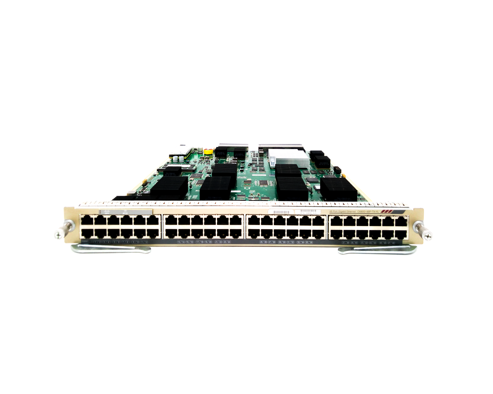 具有 DFC4 的 Cisco C6800-48P-TX Catalyst 6800 48 連接埠千兆位元 RJ-45 銅線卡 |用過的