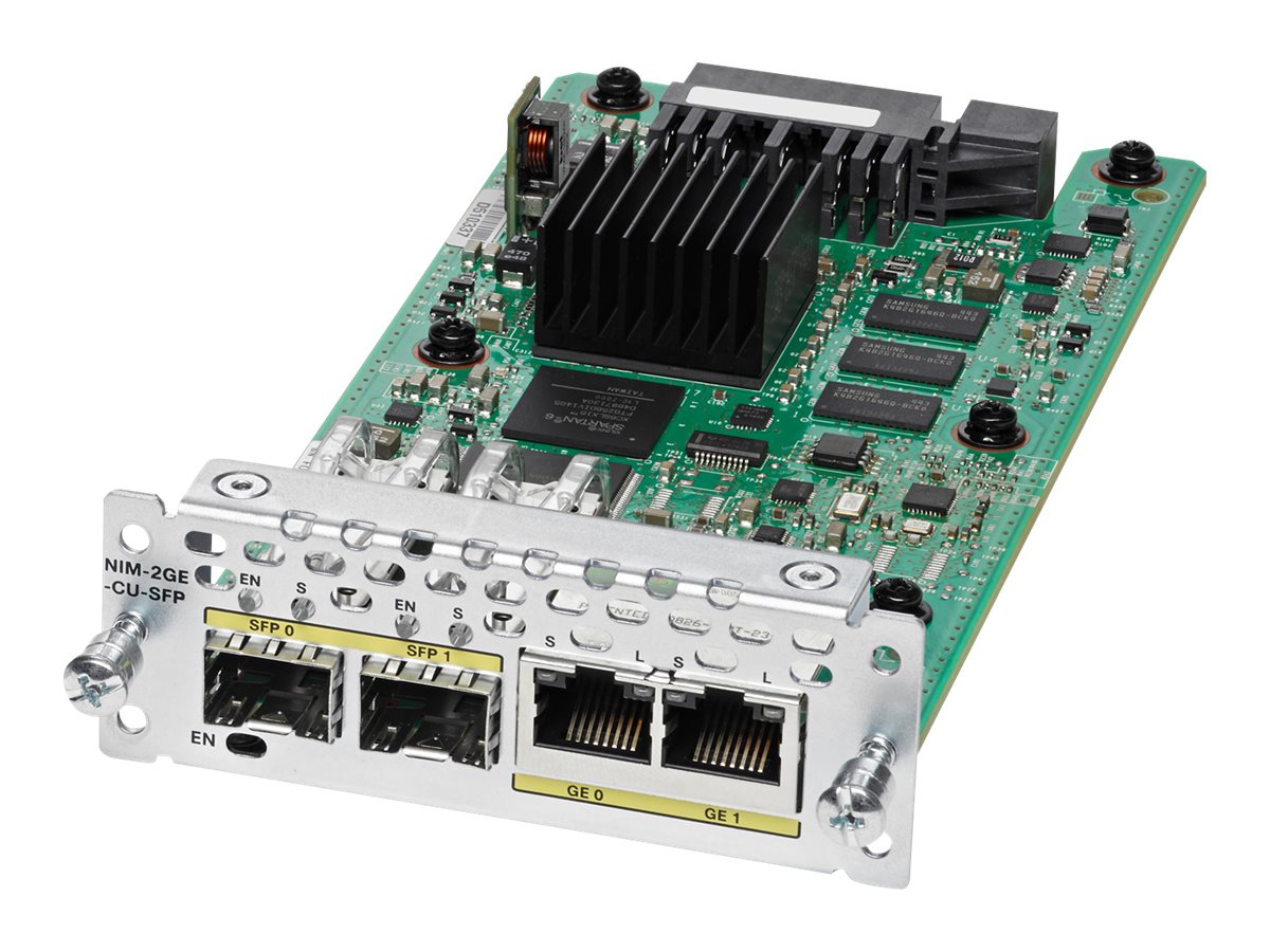 CISCO NIM-2GE-CU-SFP= 2 PORTS GE WAN NIM DUAL-MODE RJ45 & SFP - | NOUVEAU Image principale