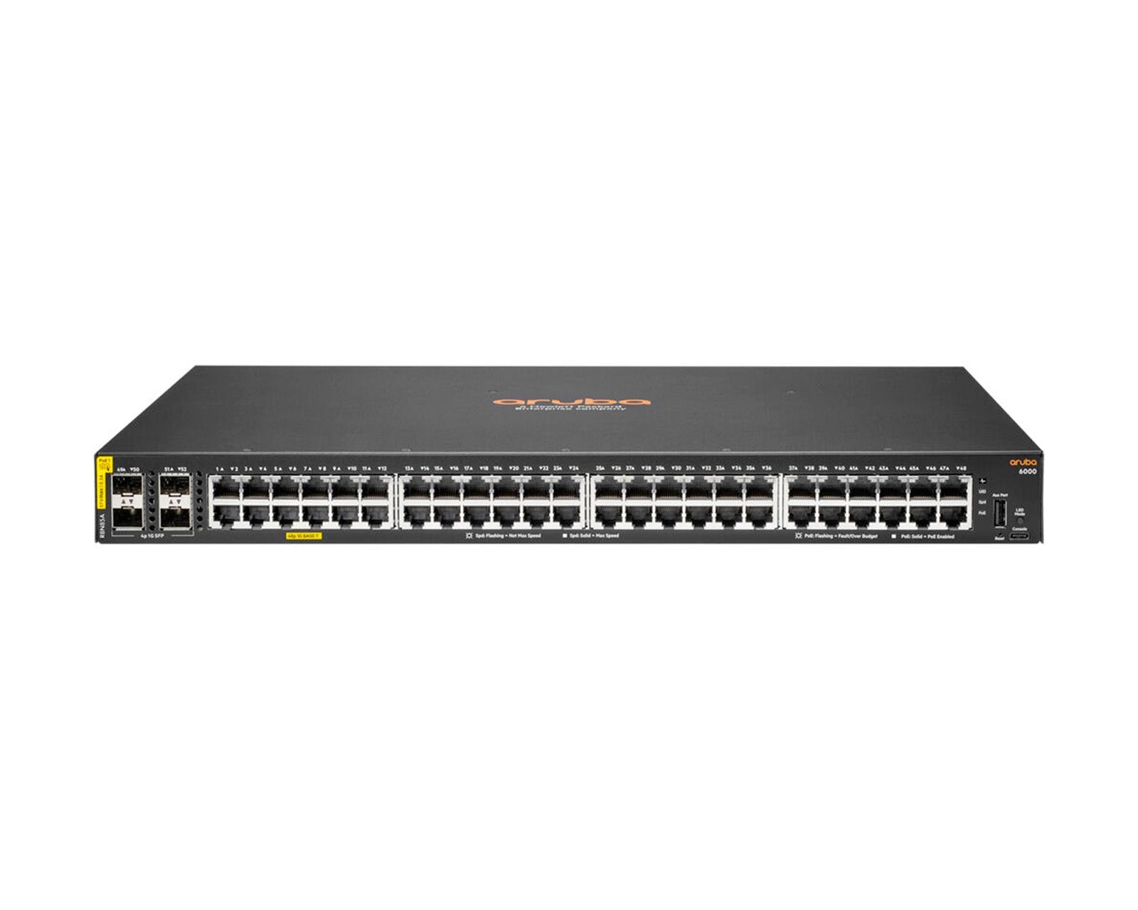 HPE Aruba R8N85A CX 6000 48端口千兆以太网 PoE+ 四类二层管理型交换机 <tc>交换机</tc> - | 新