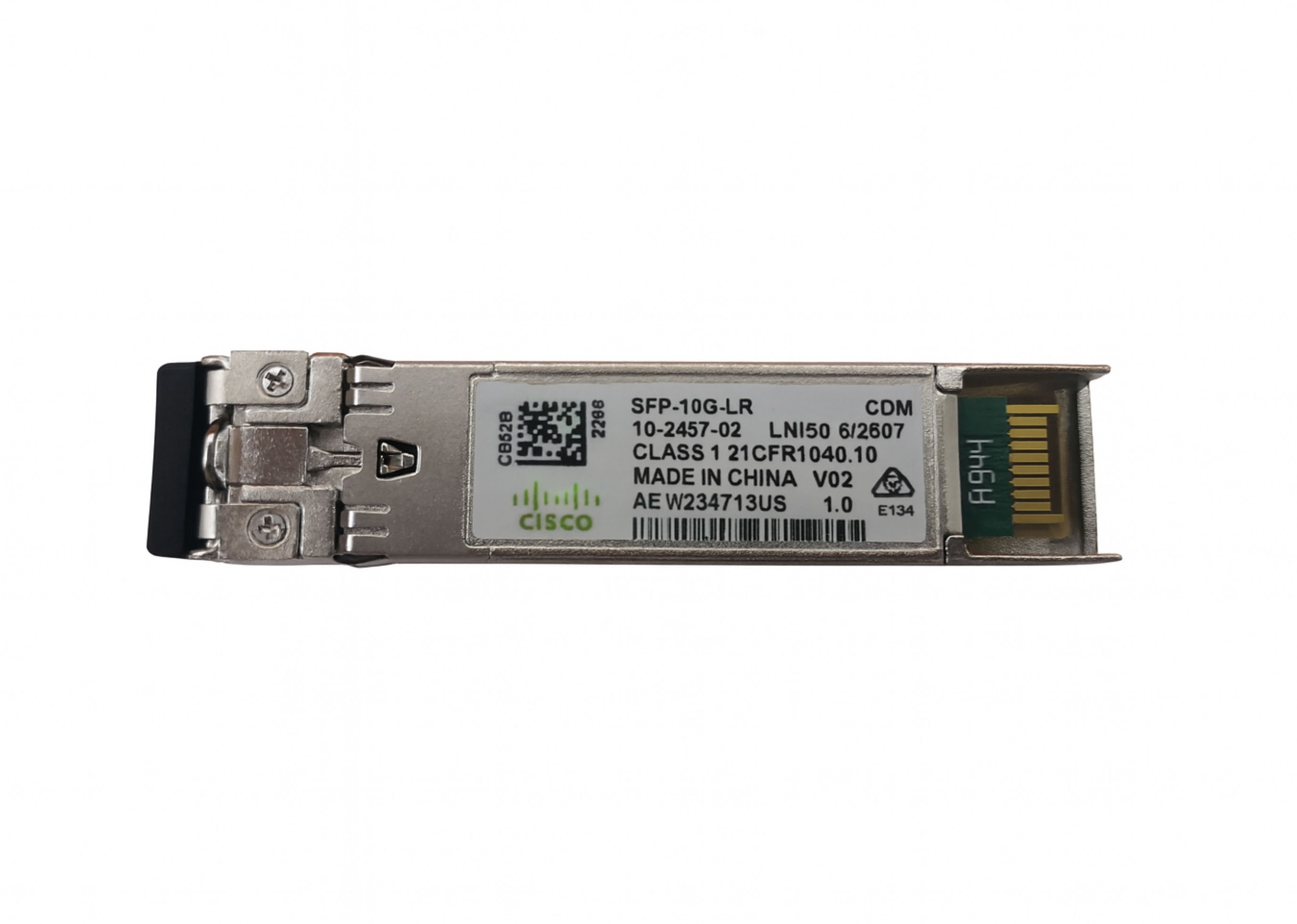 Cisco SFP-10G-LR 10GBASE-LR SFP+ 1310nm 10km Single-Mode Fiber Transceiver Module | USED Main image