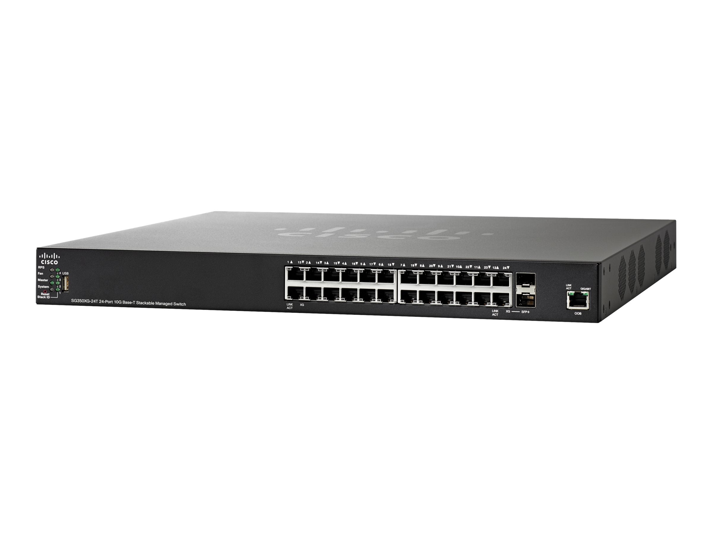 Cisco SG350XG-24T-K9 SG350XG 24x 10GBase-T 2x SFP+ 480 Gbps Stackable L3 Managed Switch | USED Main image