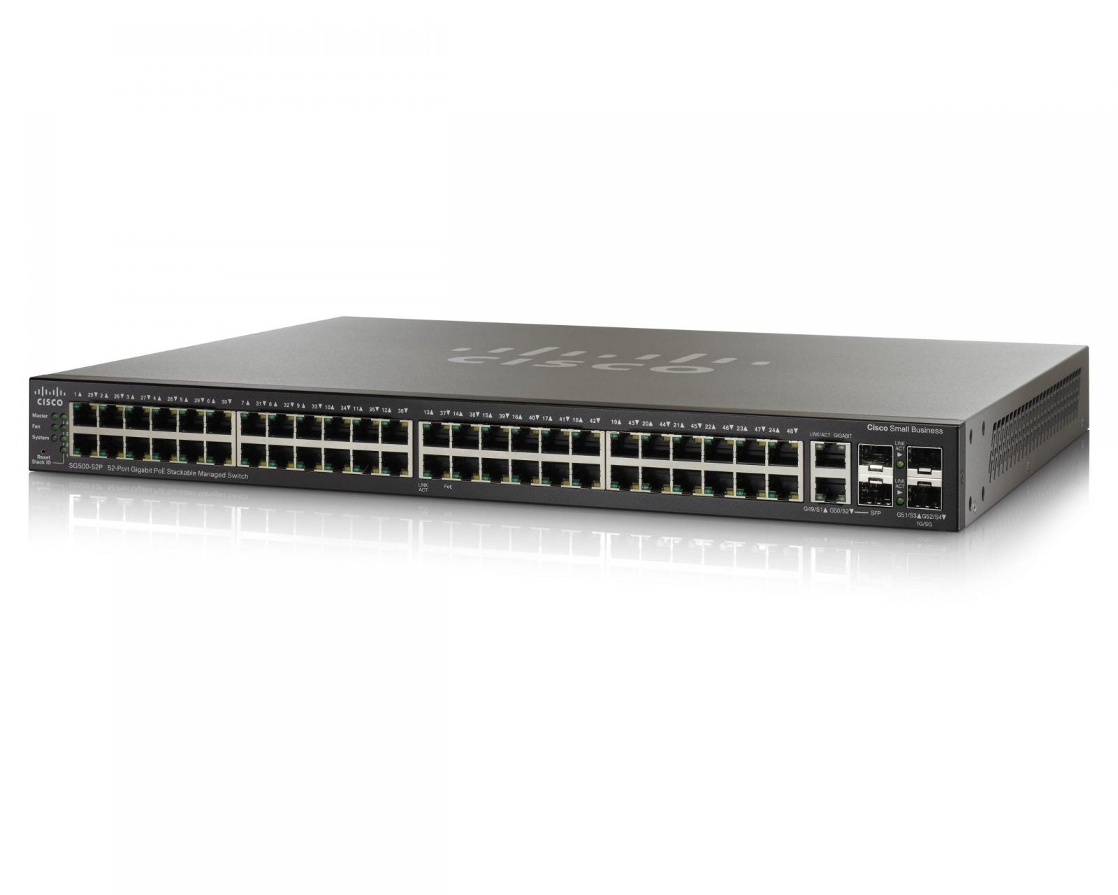 Cisco SG500-52P-K9 Small Business 500 48-Port Gigabit PoE+ Stackable Managed <tc>Switch</tc> - | NEU