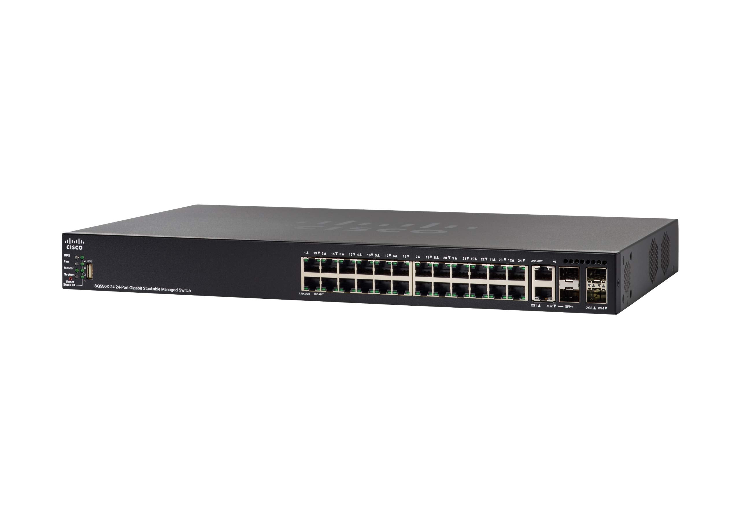 Cisco SG550X-24-K9 550X 系列 24 端口千兆以太网交换机（4 个 10G 端口），可堆叠，三层管理型交换机 <tc>交换机</tc> - | 新