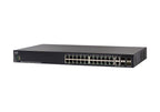 Cisco SG550X-24P-K9 スタッカブルマネージド <tc>ネットワークスイッチ</tc> - 24個のギガビットイーサネット（GbE）ポート - 195W PoE - 2 x 10Gコンボ - 2 x SFP+ - L3ダイナミックルーティング | 中古