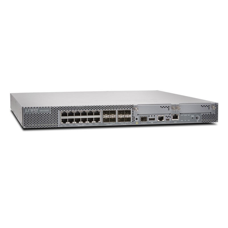 Juniper SRX1500-SYS-JB-AC SRX1500 16x1G 4x10G SFP+ Junos Base 9Gbps 100GB SSD Firewall Gateway | USED Main image