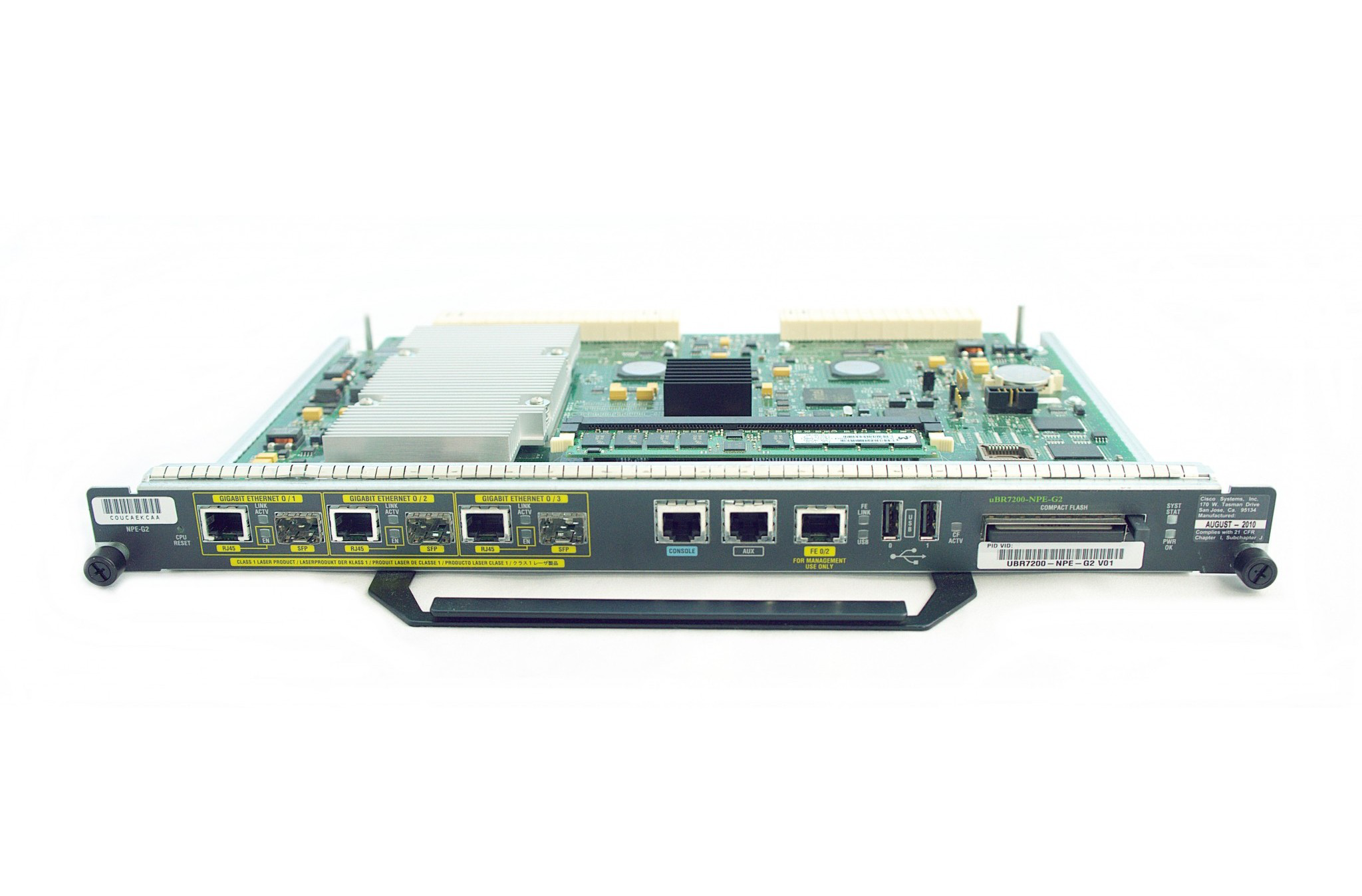 Cisco Systems UBR7200 NPE-G2 Engine with 3GE/Fe/E Ports | USED